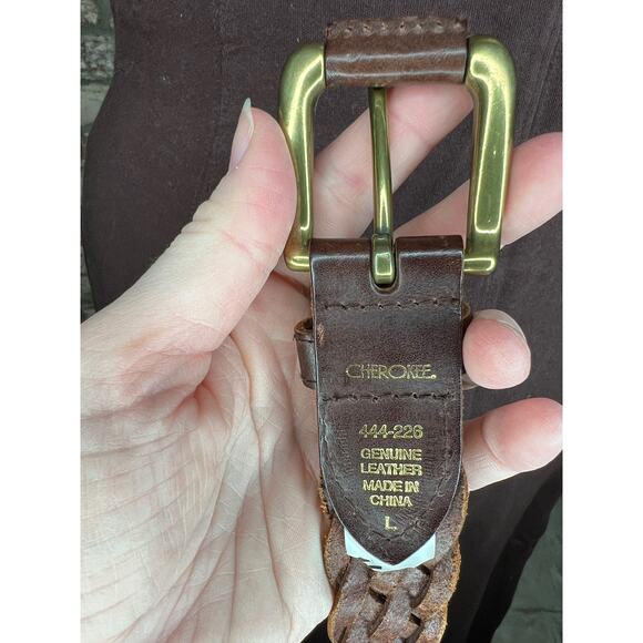 Split leather belt brown size large - Picture 10 of 10